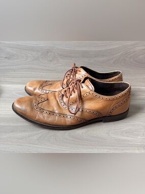 Cole Haan Madison Leather Brogue Wing Tip Lace Oxford Shoes C11436 Mens 12 M
